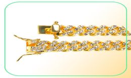 12 mm joyería de hip hop cadena de eslabones cubanos collar de oro para hombre cadena de diseñador para hombre Cadenas de aleación con diamantes de imitación austriacos 6550945