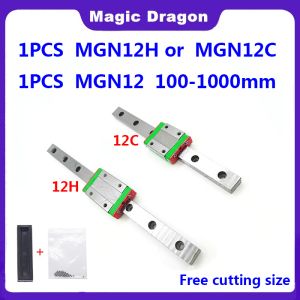 Guide linéaire de 12 mm MGN12 100 150 200 250 300 350 400 450 500 550 600 700 800 1000 mm + MGN12H ou MGN12C Block 3D Imprimante CNC
