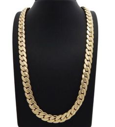 12mm Miami Cubaanse link ketting 14k vergulde ketting