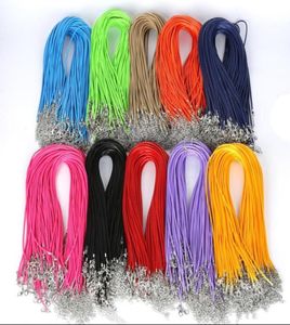 12MM Wax Lederen Touw Ketting 18quot Koord String Touw Draad Extender Karabijn Ketting Mode DIY sieraden Find11626429286949