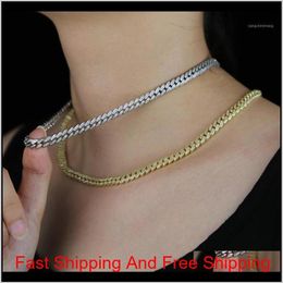 12Mm Breedte Dunne Cz Cubaanse Link Chain Choker Ketting 5A Zirconia Cz Iced Out Bling Hiphop Vrouwen Lady Party Jewelry1 Fisir Ws82322
