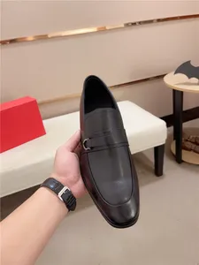 12Model Luxury Designer Chaussures en cuir italien Men Men Fashion Plaid Imprimé à lacets Chaussures de bureau de mariage marron noir