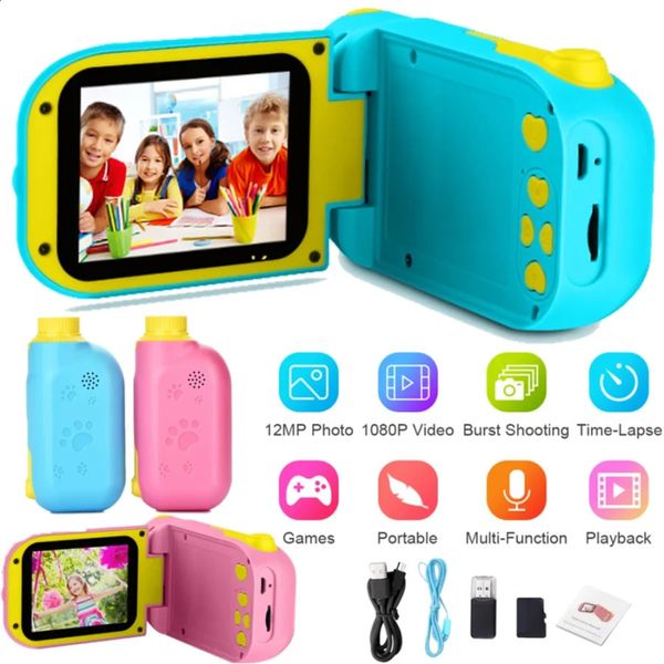 12MP HD enfants caméra petite vidéo enfants DV jouet numérique prendre des photos enregistreur graphique pour filles garçons 240131