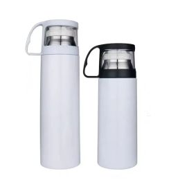 12oz 17oz mok sublimatie blanco water fles dubbele wand roestvrijstalen reisthermosumbler vacuüm geïsoleerde kolf thermo water fles thee koffiebekers nieuw