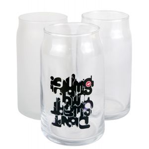 12 oz blanc Sublimation verre peut gobelet clair givré Cola peut couvercle en bambou bière Cocktail tasse whisky tasse à café pot de thé glacé