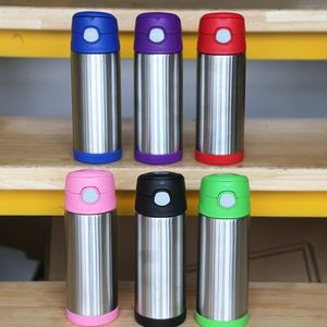 Flacon de 12 oz pour enfants Sippy Cup 350 ml en acier inoxydable isolé sous vide bouteille d'eau voyage tasse à café en stock de nombreuses couleurs
