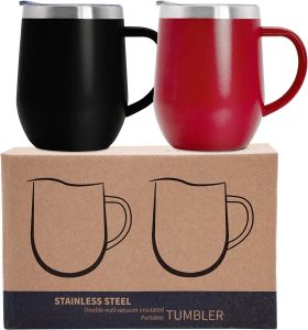 12 oz tasse à café à emporter 360 ml tasses thermiques en acier inoxydable isolé café réutilisable sans BPA voyage avec paille tasse à café nouveau