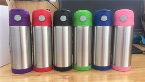 12 oz Coupe Bounce en acier inoxydable à vide Coupe enfants extérieur portable isolé lait café tasse A03 bouteille d'eau