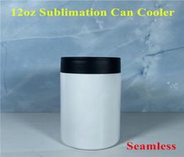Les ébauches de refroidisseur de canette de sublimation de 12 oz peuvent isolant le gobelet de sublimation en acier inoxydable porte-bière sans couture bouteille isolée sous vide 9104664