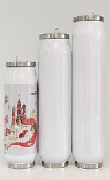 12 oz sublimation gobelers bricolage 350 ml de bouteille d'eau thermos à double paroi en acier inoxydable Cola Can sous vide isolé avec LID524H3929987
