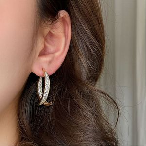 12 paires de boucles d'oreilles pendantes incurvées en croix tendance pour femmes bâton goutte Zircon manchettes d'oreille filles couleur or/argent strass boucles d'oreilles bijoux cadeaux