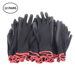 12 paires de gants jetables en latex ménage universel gants en nitrile durable étanche nettoyage travail doigt gants extérieur Gadgets 210622