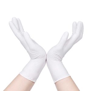 Titanfine – gants d'examen en nitrile jetables blancs, 12 paires, offre spéciale, professionnels, pour la transformation des aliments, offre spéciale