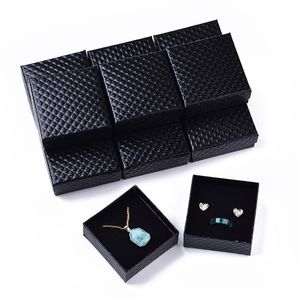 12pc bijoux organisateur stockage boîte-cadeau pendentif collier boucles d'oreilles bague boîte papier bijoux emballage conteneur avec éponge à l'intérieur 220428