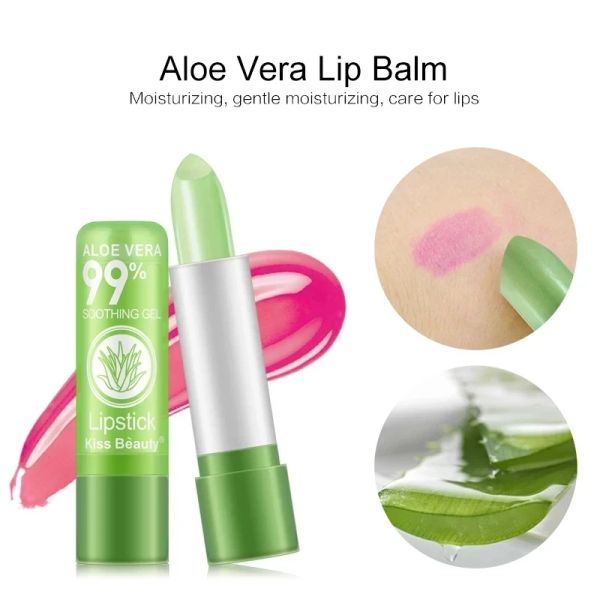 12pc / set 3,5 g de couleur à changement de couleur teinté à lèvres baume à lèvres à lèvres aloe vera rouge à lèvres hydratant un baume à lèvres à lèvres durables durables