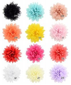 12 pcs 12 Couleurs Solide Tissus Fleur Avec Pince À Cheveux Pour Les Filles DIY Coiffure Floral Épingles À Cheveux Enfants Cheveux Accessoires HD729