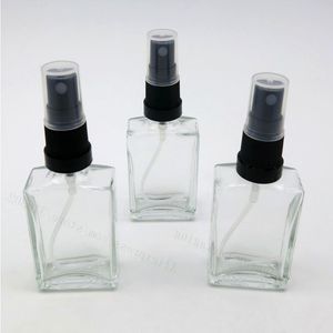 12 stks 1 oz Parfum/Keulen Verstuiver Lege Hervulbare Glazen Fles Zwart Verzegelde Spuit 30 ml Hjlmi