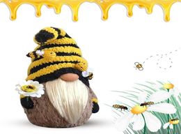 12PCS 2021 Gezichtsloze poppen Bumble Bee gestreepte Gnome Scandinavian Tomte Nisse Zweedse honing elfs Home Old man Geschenken Speeltjes Party 6063024