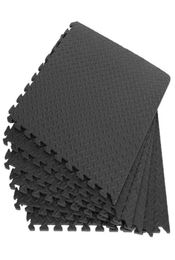 12pcs 3030 cm Eva Leaf Grain Floor Floor Mats Gym Floor Mat épisser les tapis patchworks épaissis pour la salle de remise en forme des gymnases Workouts56482173480910