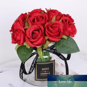 12 stks / veel kunstmatige roos bloemen zijde nep bloem flores artificiais diy huis keuken decoratie accessoires bruiloft bloemen