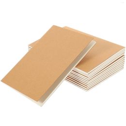 12 pièces A6 papier Kraft cahier blanc ligné Journal marron couverture bloc-notes voyage carnet de croquis Beige Page