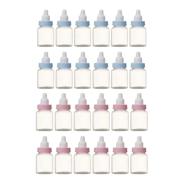 12pcs Babinet Bottle Design Plastic Candy Bott Bott Boy Baby Shower Party Favors Sacs-cadeaux Enfants enfants Toys