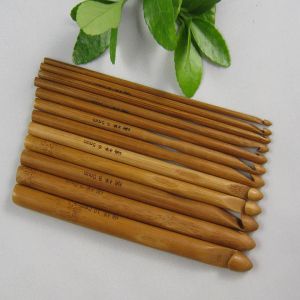 12 stks bamboe handvat weefhaakhaken gebreide ambachtelijke garen breaalden naalden weven garengereedschap