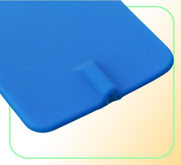 12 pièces électrodes rectangulaires réutilisables bleues électrodes en caoutchouc de carbone non gélifié pour microcourant EMS Tens avec trou de 20MM 713622276