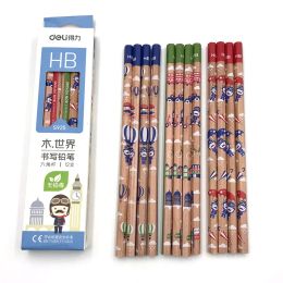 12-stcs/doos zeshoekige HB Standard Pencils Soldier Sketch Drawing Pencils Set HB niet-toxische potloden voor schoolstudenten Kinderpotlood