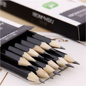 12pcs / boîte crayon en bois 2B Crayon avec école de dessin pour enfants Eraser écrivant une papeterie gratuite tailleur de crayon