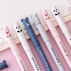 12 Stuks Cartoon Dieren Uitwisbare Pen 0.35Mm Leuke Panda Varken Kawaii Gel Pennen Voor School Schrijven Nieuwigheid Briefpapier meisjes Geschenken