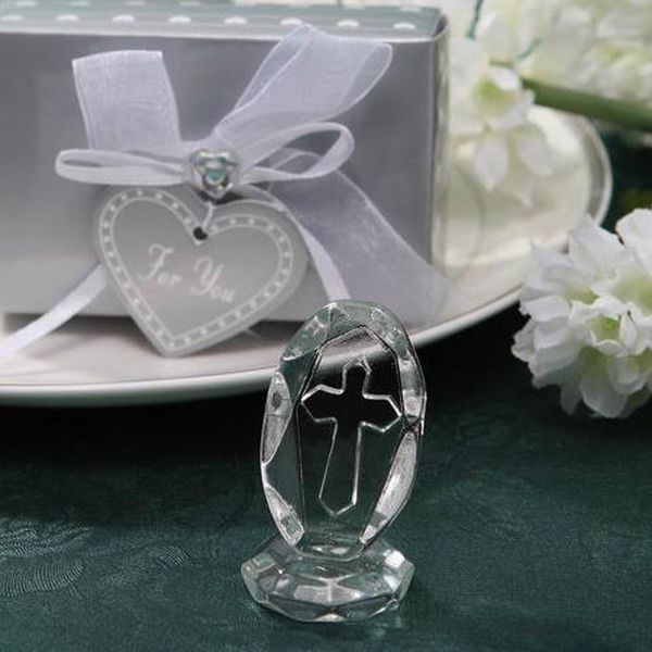 12 pièces choix cristal croix faveurs fournitures de fête faveurs de mariage cadeaux d'anniversaire bébé douche anniversaire fournitures idées