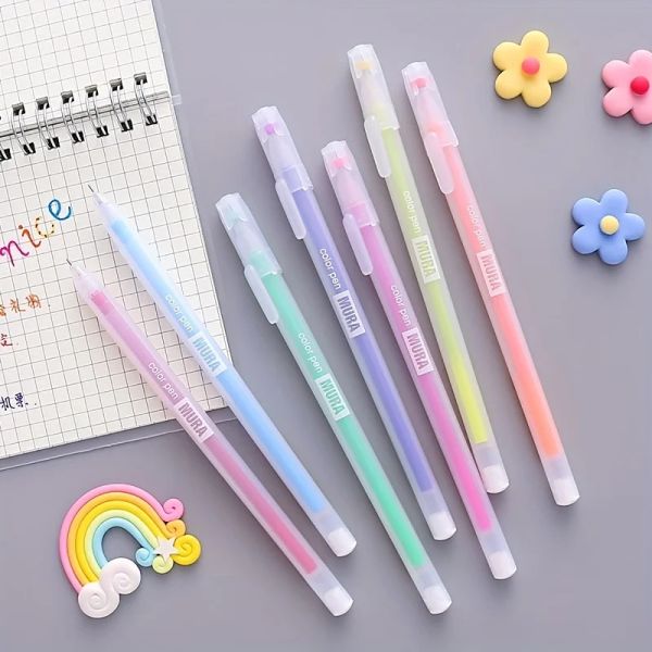 12pcs Colorful Gel Pen Set Kawaii Blue 0,5 mm Ballpoint Pen for Journal Cute School Supplies Co dans la papeterie coréenne