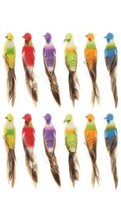 12pcs Colorful Mini Simulation Birds Fake Artificial Animal Model Miniature Wedding Home Garden Ornement Decoration C190416014563433