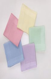 12pcs Coton Colorful Mandkerchiefs Top Fashion Designer 1515cm Satin Napkins Outdoor Headscarf Support imprimé Logo Sell3793883