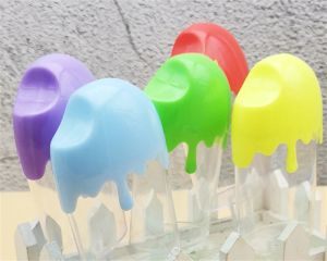 12pcs Créatif Transparent Plastic Candy Box Children Baby Birdday Mignon Ice Ice Cream Stick Shoned Gift Case