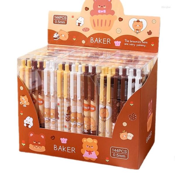 12 pièces stylos mignons en gros 2023 japonais coréen Anime papeterie esthétique pour enfants 0.5mm noir presse stylo à bille