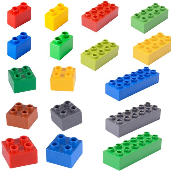12 piezas DIY Gran bloque de construcción Ladrillos delgados 1x4 Ladrillos Gran tamaño accesorios ensamblados Parte a granel iluminación juguetes para niños de ladrillo
