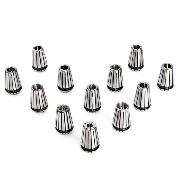 Envío gratuito 12 piezas Er25 Chuck Collet 1/8 a 5/8 pulgadas Juego de collares de resorte Soporte para máquina herramienta Er25 Collet para herramienta de torno de fresado CNC Pcsco