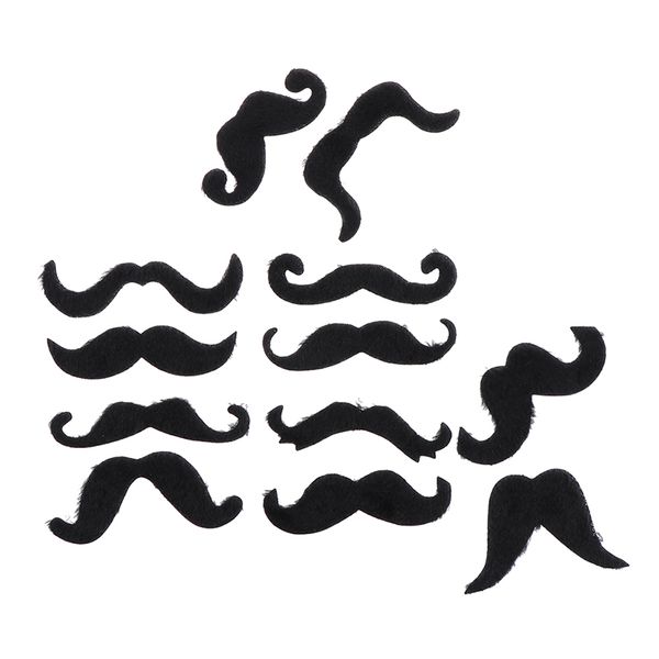 12pcs Costume créatif drôle Moustache Pirate Party Halloween Cosplay Fake Mustach Beard Whisker Kid Adult Novelty Party Supplies