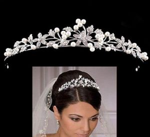 12 piezas de diamantes de imitación brillantes y Tiara de perlas, diadema, joyería simulada, accesorios de corona para el cabello para la fiesta de cumpleaños de la princesa de la novia DIA 16157218