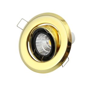 12pcs Frame Gu10 Trim à LED Round Plafond Plafond Downlights Frame monté encastré GU10 / MR16 Base de douille de lampe à bulbe halogène