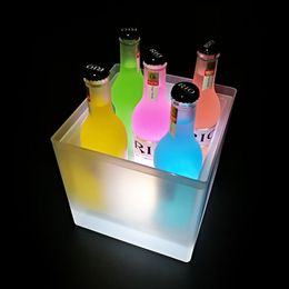 12 stks verlicht LED Ice Bucket Square Tray Champagne Wine Beer Cooler voor KTV Party Bar Nightclub Tafel Decoratie