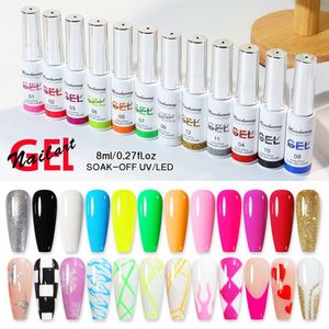 12 -stcs/lot 8ml voering geltekening verf nagellak prachtige kleur Franse gels UV/LED nail art Design schilderij E241