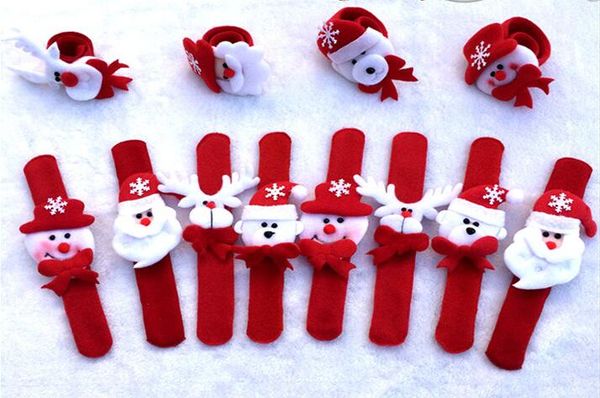 12 Pcs/lot ornements de noël enfants cadeau de noël bracelet montre bracelet fournitures de noël pour enfants père noël bonhomme de neige cerf