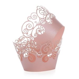 12pcslot Little Vine Lace Laser Cut Cupcake Wrapper Liner Cuisson Creux Papier Gâteau DIY Fondant Y200618