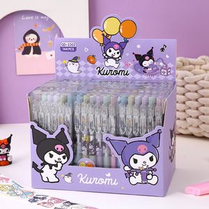 Stylo Gel dessin animé Kuromi, 12 pièces/lot, nouvelle boîte, mignon étudiant écriture presse Patch stylos 0.5mm écriture lisse cadeaux pour enfants 3040
