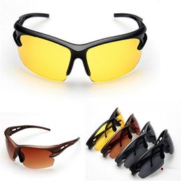 12pcs / lot lunettes de vision nocturne lunettes de soleil conduite lunettes gracieuses mode hommes sport conduite lunettes de soleil protection UV 4 couleurs252R