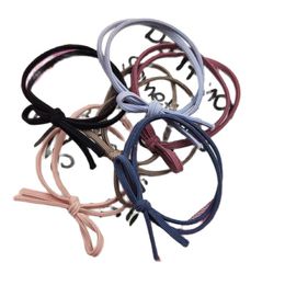 12pcs / lot Simple Tie Knot Colors Bands de cheveux élastiques pour filles Bohemian Band Band Scrunchy Korean Kids Hair Accessoires pour femmes