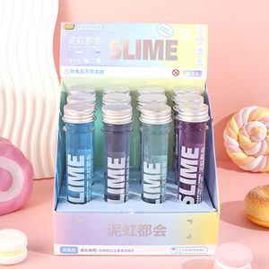 12 stks/partij Reageerbuis Clear Slime Nep Water Klei voor Kinderen Creatieve Transparante of Pure Nep Water antiaanbaklaag Handen Stress Verlichten Slijm Speelgoed 2220